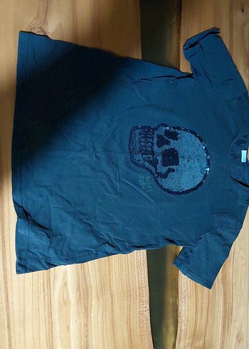 Koyu Mavi Kısa Kollu çocuk t-shirt