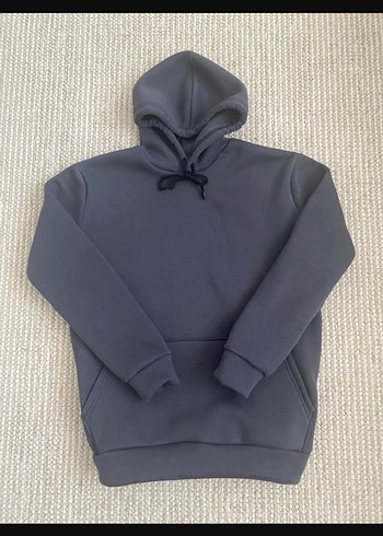 Gri Kapüşonlu Sweatshirt