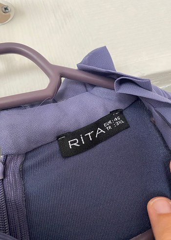 Lila Uzun Kollu Piliseli Kadın Elbise - Görsel 3