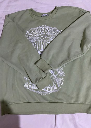 LC Waikiki Yeşil Baskılı Kadın Sweatshirt