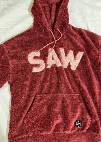 Diğer Kırmızı Kapüşonlu Erkek Triko Sweatshirt