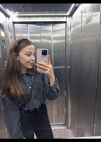 s Beden siyah Renk Tommy siyah Kadın Kot Ceket