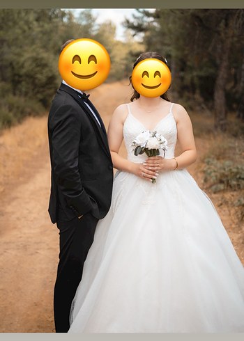 Minimalist Beyaz Midi A Kesim Gelinlik