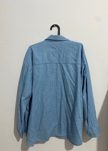 LC Waikiki LCW Düğmeli Mavi Denim Kadın Gömlek