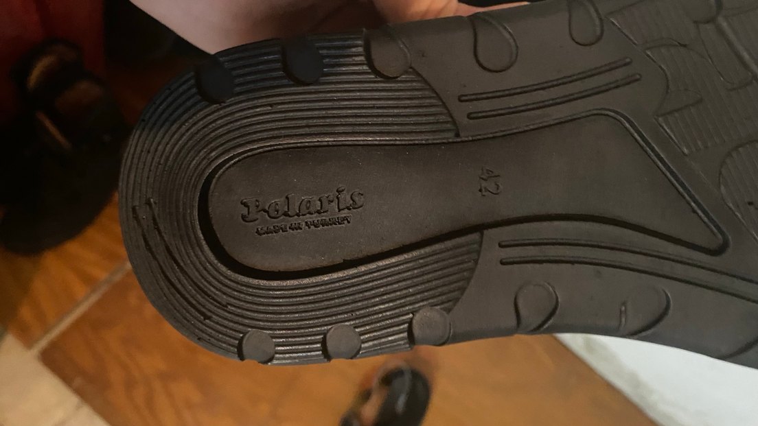 Erkek Siyah Deri Tokalı Sandalet - Görsel 5