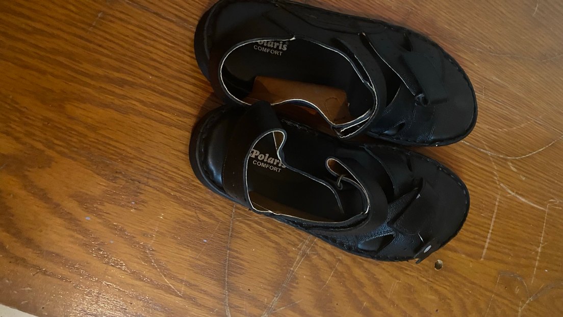 Erkek Siyah Deri Tokalı Sandalet - Görsel 3