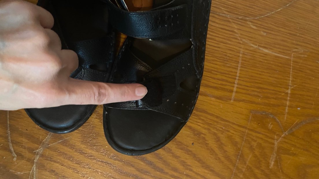 Erkek Siyah Deri Tokalı Sandalet - Görsel 4