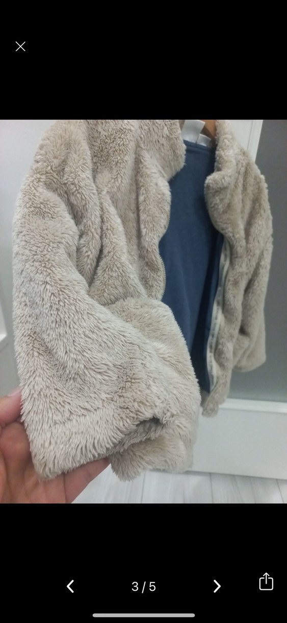 Gri Kürklü Kapüşonlu Erkek Çocuk Montu - Görsel 2