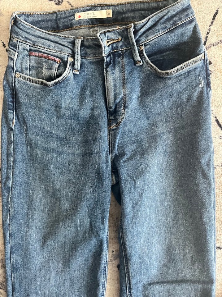 Colin's Düğmeli Mavi Kadın Kot Pantolon - Görsel 2