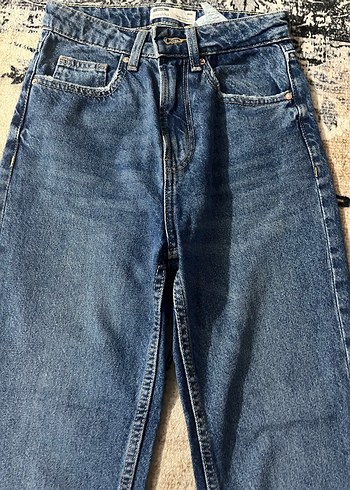 Bershka Düğmeli Midi Denim Kadın Jean - Görsel 2