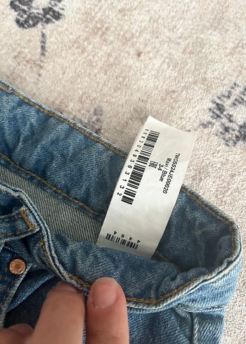 Düğmeli Salaş Kadın Mavi Denim Pantolon - Görsel 2