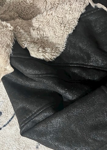 Kadın Gri Midi Boy Kürklü Yün Kaban - Görsel 3