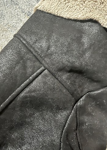 Kadın Gri Midi Boy Kürklü Yün Kaban - Görsel 5