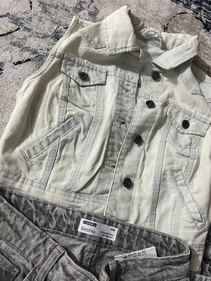 Gri Midi Boy Regular Fit Kadın Kot Pantolon - Görsel 2