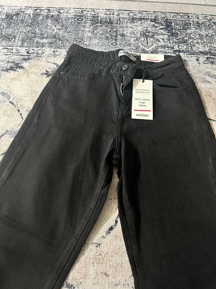 Siyah Kadın Street Wear Midi Pantolon - Görsel 3