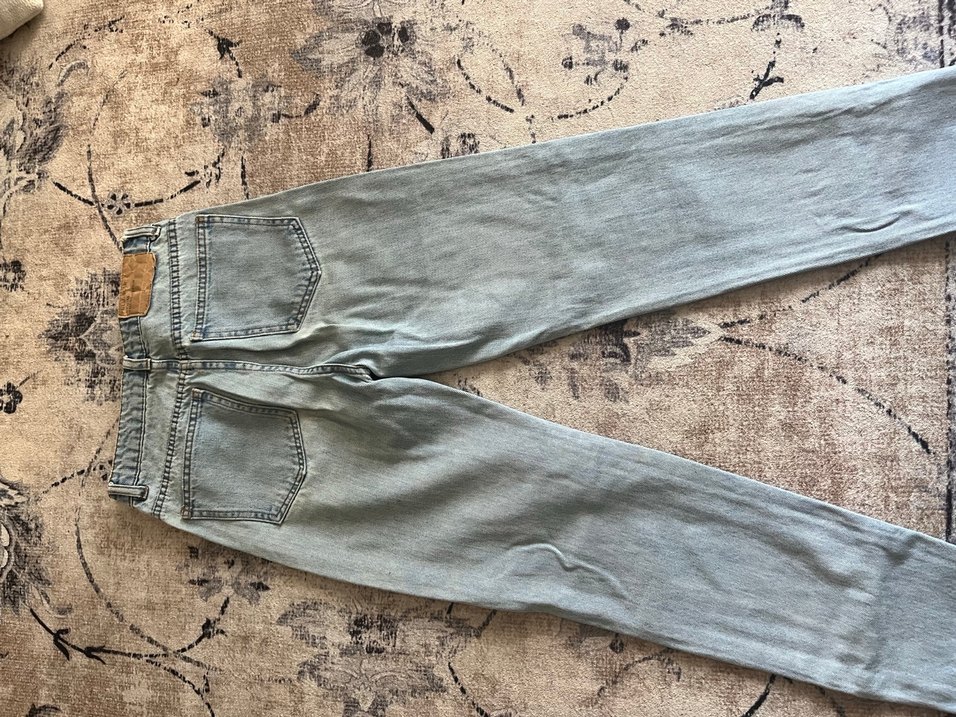 Gri Loose Fit Midi Denim Kadın Kot Pantolon - Görsel 4