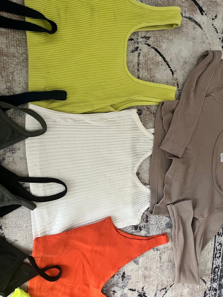 Kadın Haki Mini Askılı Atlet - Görsel 2