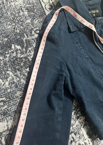 Düğmeli Mavi Denim Kadın Ceket - Görsel 3