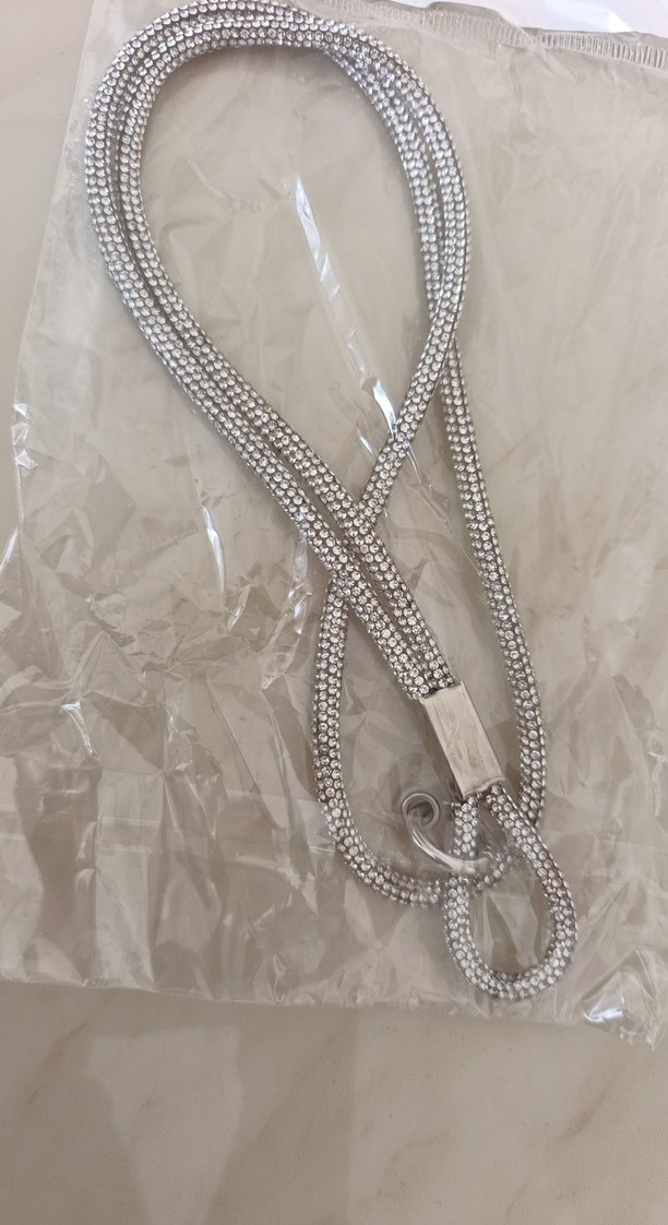 Gri Yılan Desenli Zincir Detaylı Kadın El Zinciri - Görsel 2