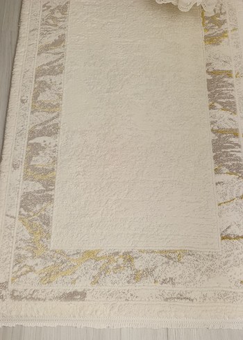 Modern Klasik Beyaz Gri Halı - Görsel 3