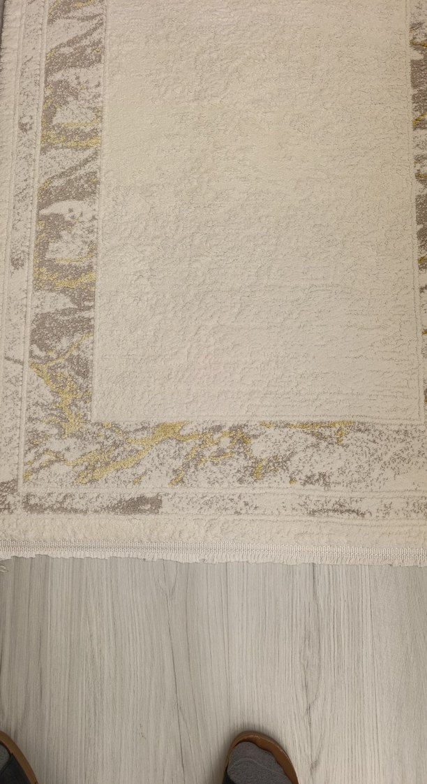 Modern Klasik Beyaz Gri Halı - Görsel 4