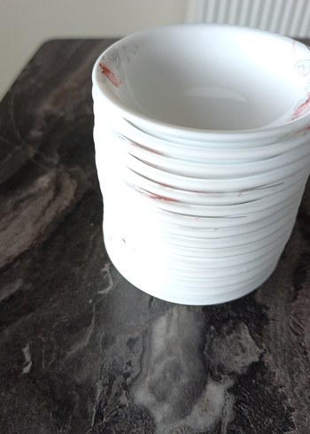 Çiçek Desenli Beyaz çay tabağı - Görsel 2