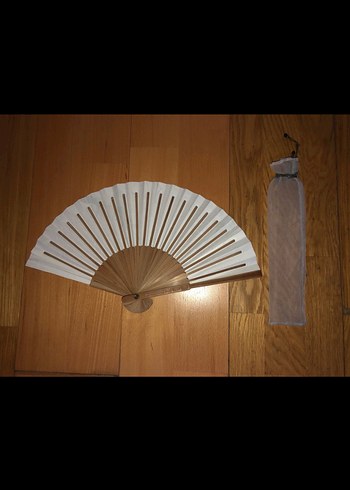 Beyaz Katlanabilir El Yelpazesi - Görsel 3