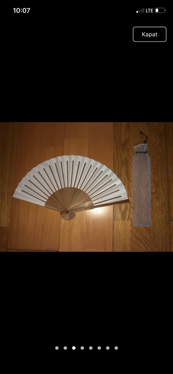 Beyaz Katlanabilir El Yelpazesi - Görsel 3