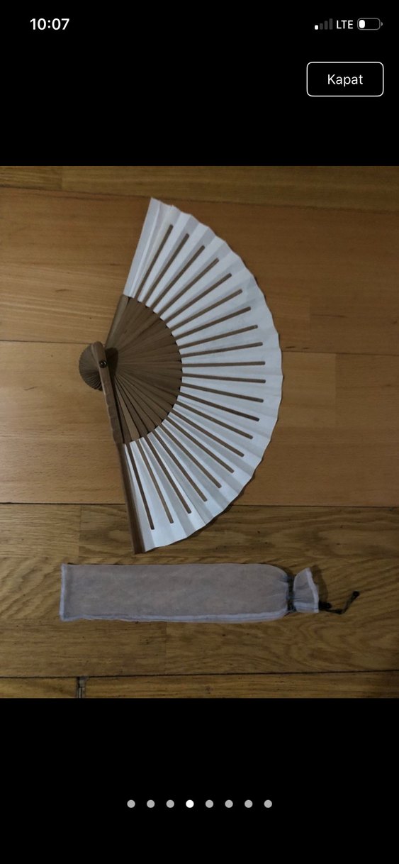 Beyaz Katlanabilir El Yelpazesi - Görsel 2