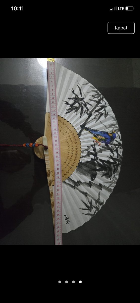 Beyaz Klasik Katlanabilir Yelpaze - Görsel 2