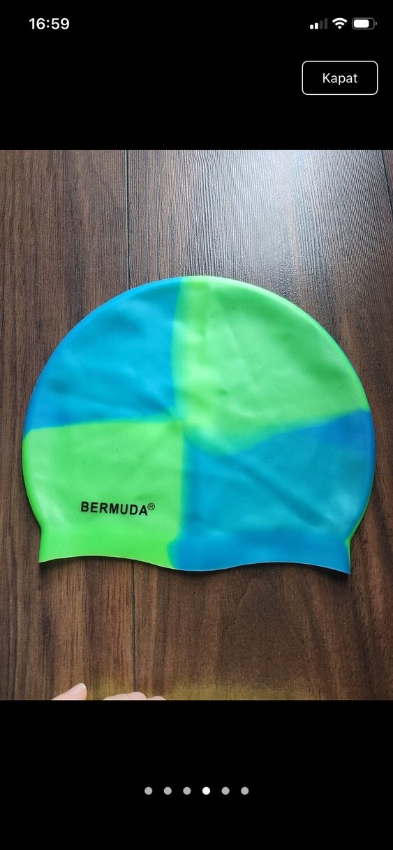 Renkli Tie-Dye Şeffaf Yüzücü Gözlüğü ve Bone Seti - Görsel 4