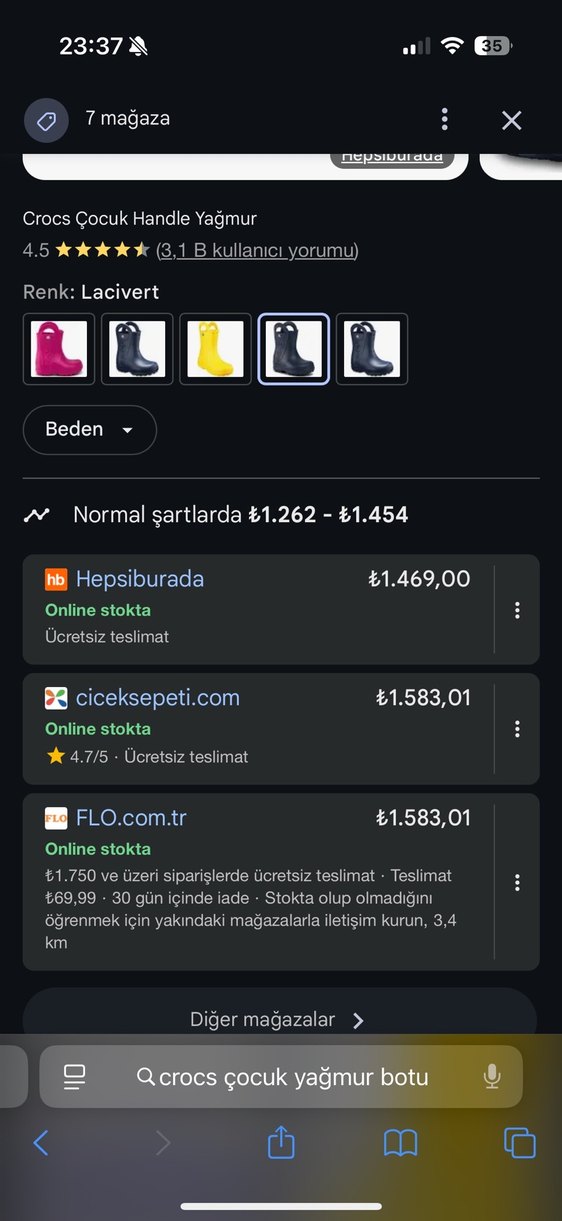 Crocs Erkek Çocuk Lacivert Yağmur Çizmesi - Görsel 3
