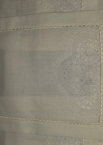 Nakışlı Beyaz Masa Örtüsü takımı - Görsel 5