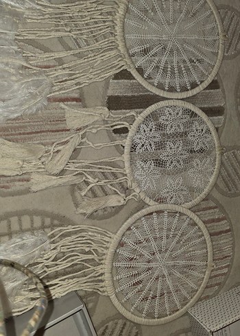 Beyaz Örgü Rüya Kapanı Dekorasyonu - Görsel 7