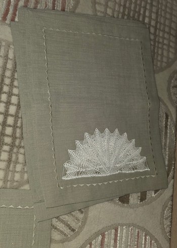 Nakışlı Bohem Gri Masa Örtüsü - Görsel 5