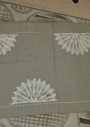 Nakışlı Bohem Gri Masa Örtüsü - Görsel 9