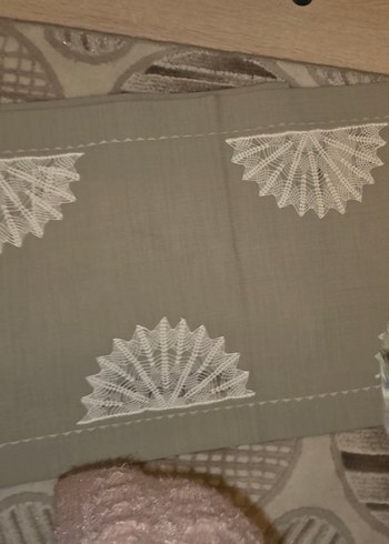 Nakışlı Bohem Gri Masa Örtüsü - Görsel 2