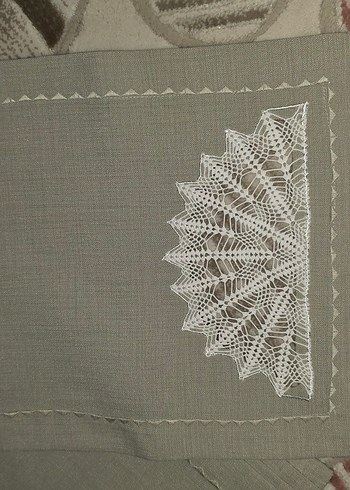 Nakışlı Bohem Gri Masa Örtüsü - Görsel 7