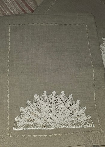 Nakışlı Bohem Gri Masa Örtüsü - Görsel 6