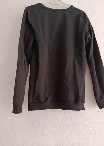 Diğer Siyah Baskılı Kadın Sweatshirt