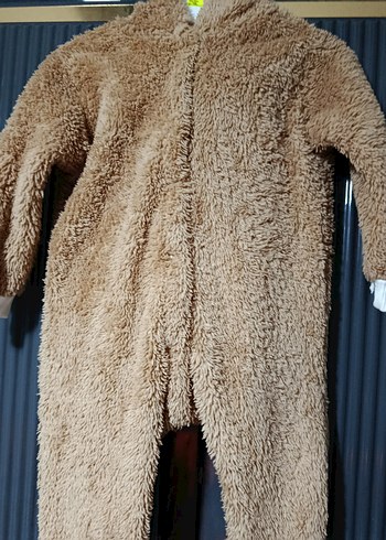 Kahverengi Peluş Bebek Tulum - Görsel 2