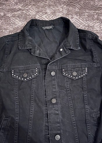 Siyah Oversize Kadın Denim Ceket