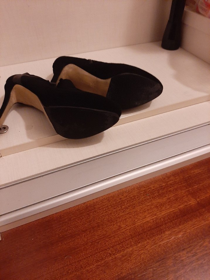 Siyah Süet Stiletto Topuklu Kadın Bot - Görsel 4