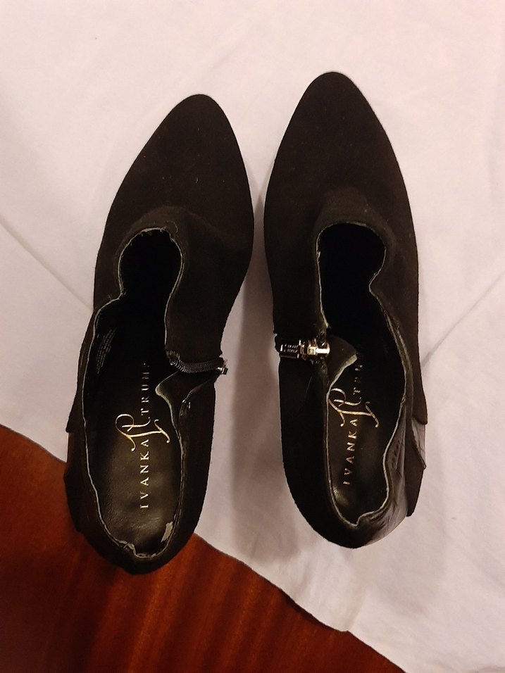 Siyah Süet Stiletto Topuklu Kadın Bot - Görsel 3