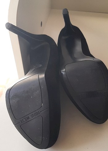 Siyah Süet Stiletto Topuklu Kadın Ayakkabı - Görsel 4