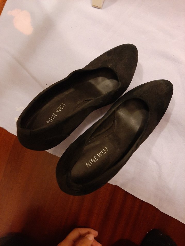 Siyah Süet Stiletto Topuklu Kadın Ayakkabı - Görsel 2