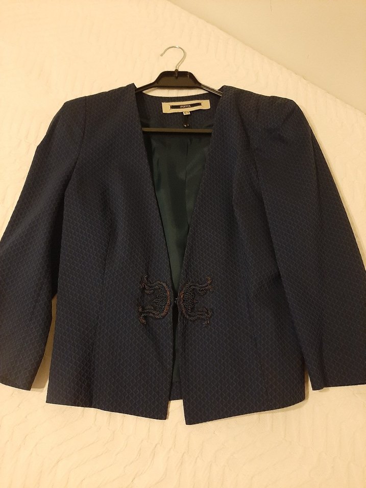 IPEKYOL,Düğmeli Kadın Lacivert, Mini Blazer - Görsel 3