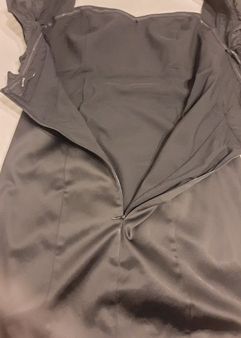 ROMAN ,Siyah Straplez,astarli,  Abiye Elbise - Görsel 4