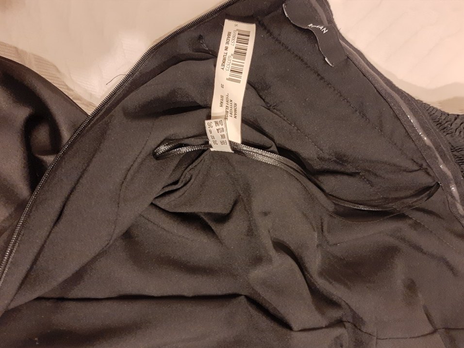 ROMAN ,Siyah Straplez,astarli,  Abiye Elbise - Görsel 5