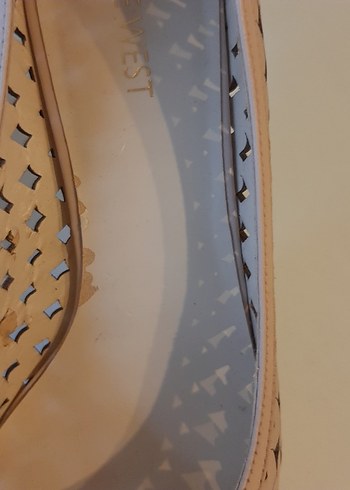 Bej Dantel Detaylı Stiletto Topuklu Kadın Ayakkabı - Görsel 4